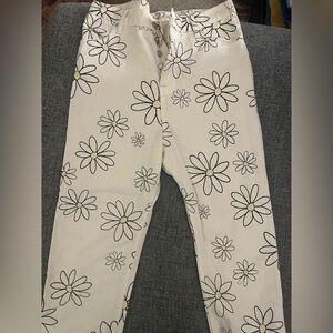 Free People Cream Floral Women Jeans